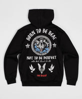 Trust No 1 Front and Back Print Hoodie - Black